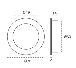 JNF - Zapuštěná mušle IN.16.225.70 OLS - Mosaz broušená