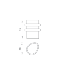 JNF - Zarážka dveří ERGO FORM IN.13.006 BN - Broušená nerez