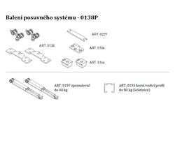 SC - POSUVNÝ SYSTÉM SERIES 100 SILENT S 40 KG SP STM - Stříbrná matná
