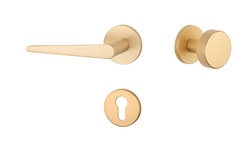 Klika na dveře AT - ARNICA - R 7S OLS - Mosaz broušená