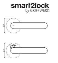 Klika na dveře GK - AVUS PIATTA S - R - S2L s uzamykáním Grafit černá (28)