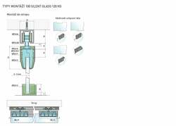 SC - POSUVNÝ SYSTÉM SERIES 100 SILENT GLASS 120 KG s oboustranným krytem na profil BS - Černá matná