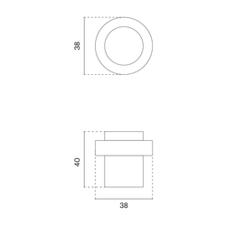 SH - Zarážka dveří 1718 BS - Černá matná