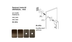 Spojovací materiál pro madlo MPK - PERFECTA Spojovací materiál UNIVERZÁL pro MADLO ks HNM - Hnědá matná