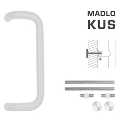 Madlo na dveře FT - MADLO kód K38 Ø 32 mm UN ks WS - Bílá matná