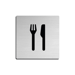 JNF - Piktogram "Restaurace" IN.26.209 - 75 mm - nalepovací BN - Broušená nerez