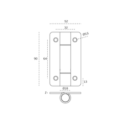 JNF - Závěs SM.005.B BN - Broušená nerez
