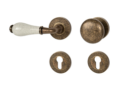 Klika na dveře MP - LEONTINA - R OBA - Antik bronz