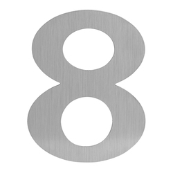 LR - Domovní číslice "8" - 150 mm BN - Broušená nerez