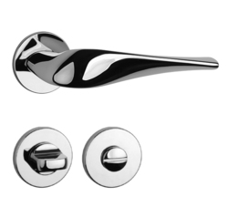 Klika na dveře AS - PETUNIA - R 5S OC - Chrom lesklý