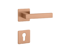 Klika na dveře SH - KVADRAT - HR 1760 3SM CUM PVD - Měď matná PVD