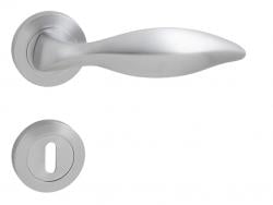 Klika na dveře LI - DELFINO - R OCS - Chrom broušený