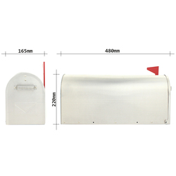 RR - POŠTOVNÍ SCHRÁNKA US ALU MAILBOX - T00215 Stříbrný komaxit