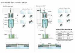 SC - POSUVNÝ SYSTÉM SERIES 100 SILENT GLASS S 80 KG SP BS - Černá matná