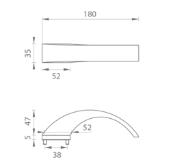 Klika na dveře TI - DEDOS - RT5 3094 NP - Nikl perla (142)