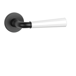 Klika na dveře ASM - MARIGOLD 2 - R 7S BS/WS - Černá matná / bílá matná