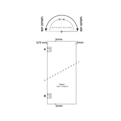 JNF - Hydraulický pant na sklo IN.05.322 pár TCO - Titanium měď
