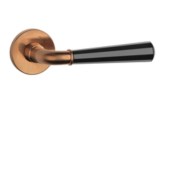 Klika na dveře ASM - MARIGOLD 2 - R 7S CUM/BS - Měď matná / černá matná