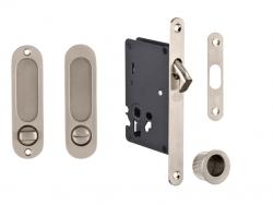 JNF - Set na posuvné dveře WC 20.237 - oválný BN - Broušená nerez