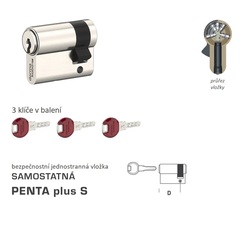 Bezpečnostní vložka DK - PENTA plus S jednostranná NP - Nikl perla