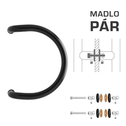 Madlo na dveře WA - MADLO M1 WA/A-S-SKLO pár Černá (RAL 9005)