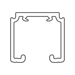 Komponenty k posuvným systémům SC - Profil hliník 100 SILENT BS - Černá matná