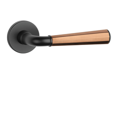 Klika na dveře ASM - MARIGOLD 3 - R 7S BS/CUM/BS - Černá matná / měď matná / černá matná