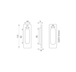 FT - Mušle hranatá bez otvoru - 3663AC CUM - Měď tmavá matná