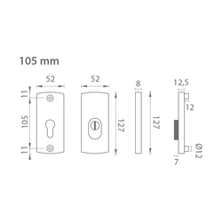 AXA - ROZETA PRESTIGE PLUS F9 - Nerez elox