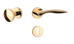 Klika na dveře AS - ROBINIA - R 7S OLV - Mosaz leštěná lakovaná