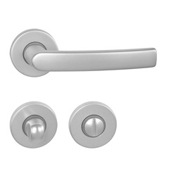 Klika na dveře BA - MIRA - R F1 - Stříbrný elox