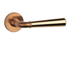 Klika na dveře ASM - MARIGOLD 2 - R 7S CUM/OLV - Měď matná / mosaz leštěná lakovaná