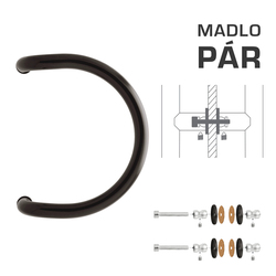 Madlo na dveře WA - MADLO M1 WA/A-S-SKLO pár Hnědošedá (RAL 8019)