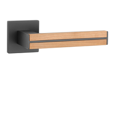 Klika na dveře AS - IMPERATA - HR 7S BS - Černá matná / dřevo dub