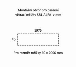 SRL - ALFA větrací mřížka šířka 60 x 2000 mm F4 - Bronz elox