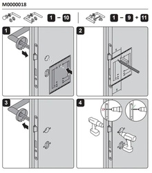 Klika na dveře GK - ULMER - R Grafit černá (78)