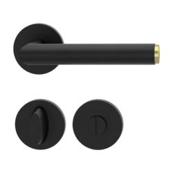 Klika na dveře GK - LUCIA SELECT - R Grafit černá / mosaz (51)