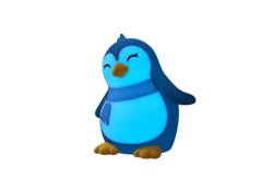 DHINK441-21 DHK - Silikonová noční lampička - Tučňák 