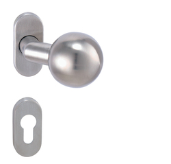 Koule na dveře MP - KOULE VYOSENÁ SET - UOR BN - Broušená nerez