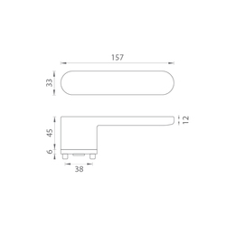 Klika na dveře MPK - IMPRESSA - OR BS - Černá matná