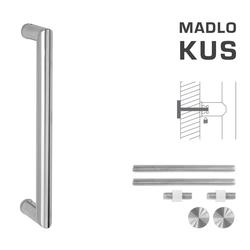 Madlo na dveře FT - MADLO kód K02 Ø 25 mm UN ks BN - Broušená nerez