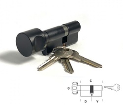 Bezpečnostní vložka MP - Bezpečnostní vložka 70S - s knoflíkem (bez karty) BS - Černá matná