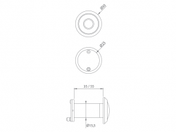 JNF - Kukátko IN.23.012.ZN BN - Broušená nerez