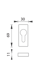 FT - ROZETA 2079 BN - Broušená nerez