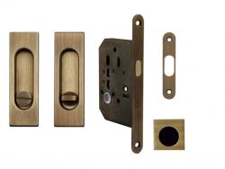 FT - Set na posuvné dveře hranatý - WC OGS - Bronz česaný matný