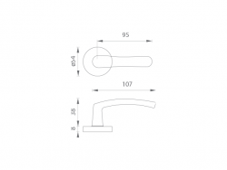Klika na dveře KE - MICHAELA - R Niklová
