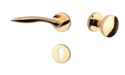 Klika na dveře AS - ROBINIA - R 7S OLV - Mosaz leštěná lakovaná