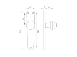 GI - Štít s koulí - B / 7071 F2 - Šampaň elox