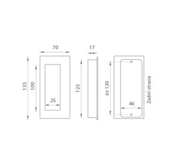 JNF - Mušle IN.16.400 BN - Broušená nerez