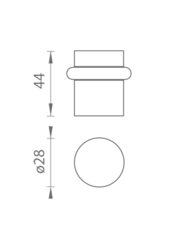 TI - Zarážka dveří oválná 1623 BN - Broušená nerez (16)